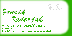 henrik kaderjak business card